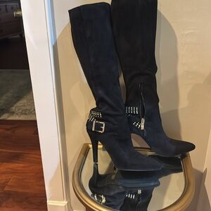 Black high heel boots
